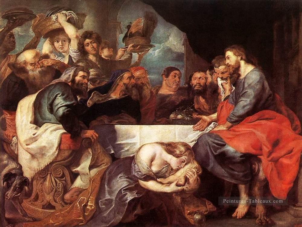 Christ à Simon le pharisien Baroque Peter Paul Rubens Peintures à l'huile